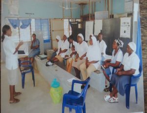 Picture taken at a health facility in Kano state showing learning