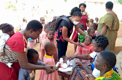National measles vaccination campaign at the Cocobou public elementary school 
